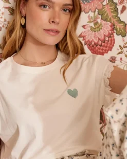 Polin et moi Camisetas Y Tops*Camiseta Corazón Talia Eucalipto