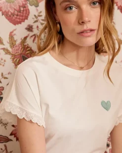Polin et moi Camisetas Y Tops*Camiseta Corazón Talia Eucalipto