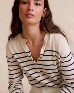 Polin et moi Punto|Cardigans Y Jerseis*Cardigan Rayas Dirunia Crudo