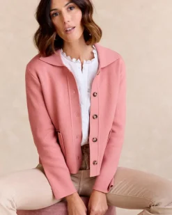 Polin et moi Blazer Y Cazadoras|Punto*Chaqueta Corta Rosa