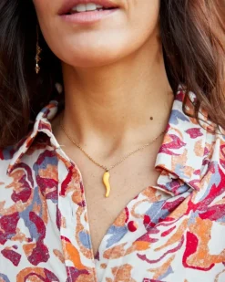 Polin et moi Bisuteria*Colgante Pimiento Ambar Oro