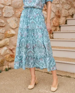 Polin et moi Faldas*Falda Estampado Kalli Turquesa