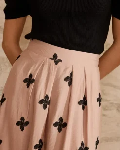 Polin et moi Faldas*Falda Flores Janelle beige