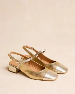 Polin et moi Zapatos De Tacón*Mary Jane Elbia Oro