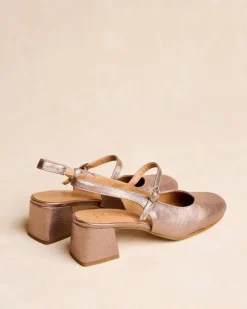 Polin et moi Zapatos De Tacón*Mary Jane Tacón Cesia Bronce