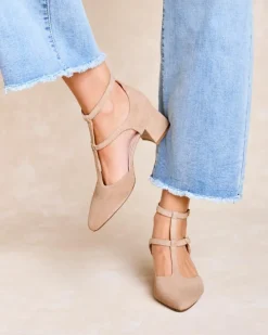 Polin et moi Zapatos De Tacón*Mary Jane Tiras Arianna BEIGE