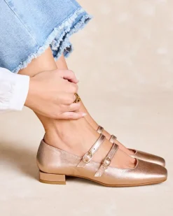 Polin et moi Zapatos De Tacón*Mary Jane Zoe Oro