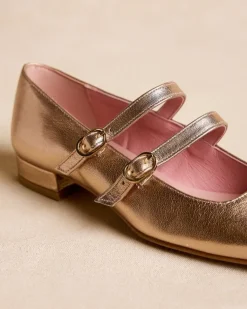 Polin et moi Zapatos De Tacón*Mary Jane Zoe Oro