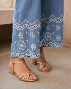 Polin et moi Pantalones*Pantalón Bordado Mara DENIM