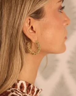 Polin et moi Bisuteria*Pendiente Aros Éclat Oro