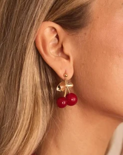 Polin et moi Bisuteria*Pendientes s Dalia cereza