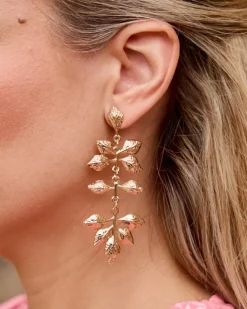 Polin et moi Bisuteria*Pendientes Hojas Oro