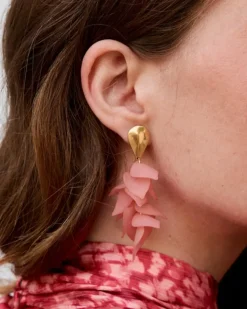 Polin et moi Bisuteria*Pendientes Pétalos Vela MAQUILLAJE