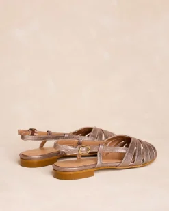 Polin et moi Sandalias*Sandalia Plana Bronce
