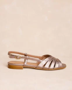 Polin et moi Sandalias*Sandalia Plana Bronce