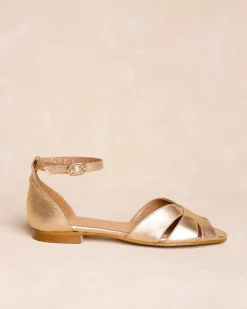 Polin et moi Sandalias*Sandalia Plana Oro