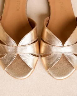 Polin et moi Sandalias*Sandalia Plana Oro