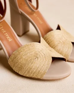 Polin et moi Sandalias*Sandalia Rafia Aless beige