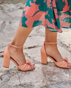 Polin et moi Sandalias*Sandalia Tacón Beni Melocoton