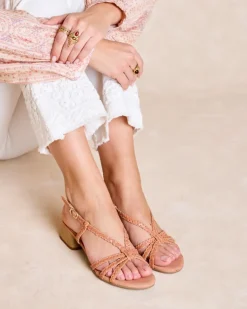 Polin et moi Sandalias|Trenzados*Sandalia Trenzada Tezza camel