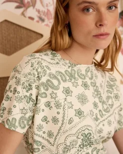 Polin et moi Punto|Camisetas Y Tops*Top punto estampado Idalia Kaki