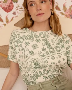 Polin et moi Punto|Camisetas Y Tops*Top punto estampado Idalia Kaki