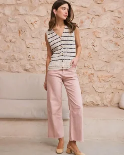 Polin et moi Punto|Camisetas Y Tops*Top Rayas Lea Marino