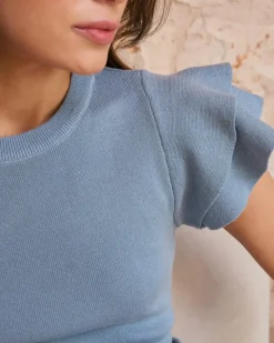 Polin et moi Maternidad|Camisetas Y Tops*Top Volante Manga Hailey DENIM
