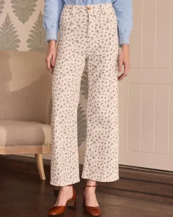 Polin et moi Pantalones*Vaquero Flores Ada Crudo