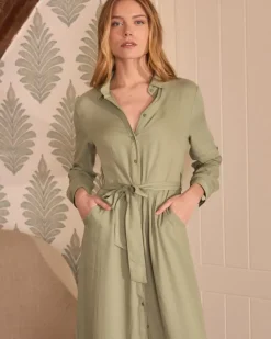 Polin et moi Maternidad|Vestidos Y Monos*Vestido camisero Devon Eucalipto