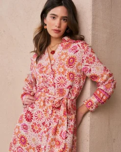Polin et moi Maternidad|Vestidos Y Monos*Vestido Camisero Idette coral