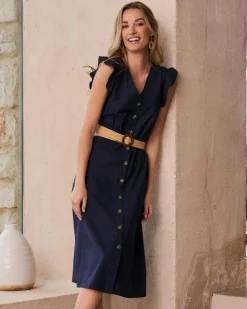 Polin et moi Vestidos Y Monos*Vestido Camisero Praia Marino