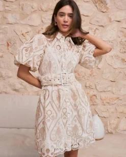 Polin et moi Vestidos Y Monos*Vestido Cinturón Abi BEIGE
