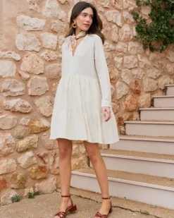 Polin et moi Vestidos Y Monos*Vestido Corto Algodón Pau Crudo