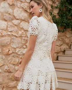 Polin et moi Vestidos Y Monos*Vestido Corto Calado Ornella Crudo