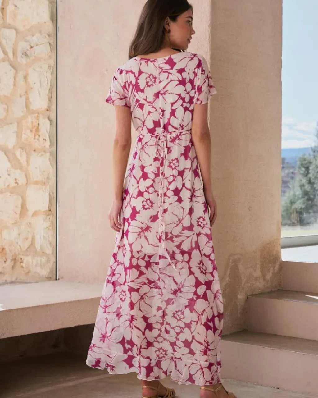 Polin et moi Vestidos Y Monos*Vestido Cruzado Quenda buganvilla