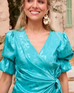 Polin et moi Maternidad*Vestido Escote Ginebra Turquesa