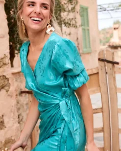 Polin et moi Maternidad*Vestido Escote Ginebra Turquesa