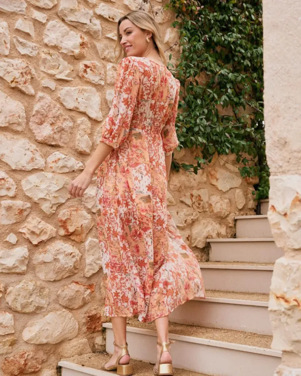Polin et moi Maternidad|Vestidos Y Monos*Vestido Estampado Uliana melocoton