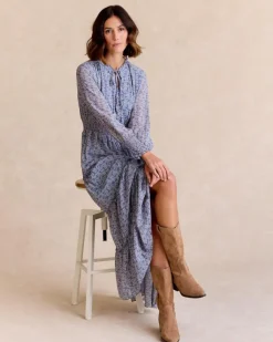 Polin et moi Maternidad|Vestidos Y Monos*Vestido Flores Azula Celeste