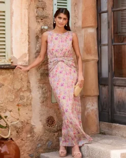 Polin et moi Maternidad*Vestido Flores Mariale Maquillaje