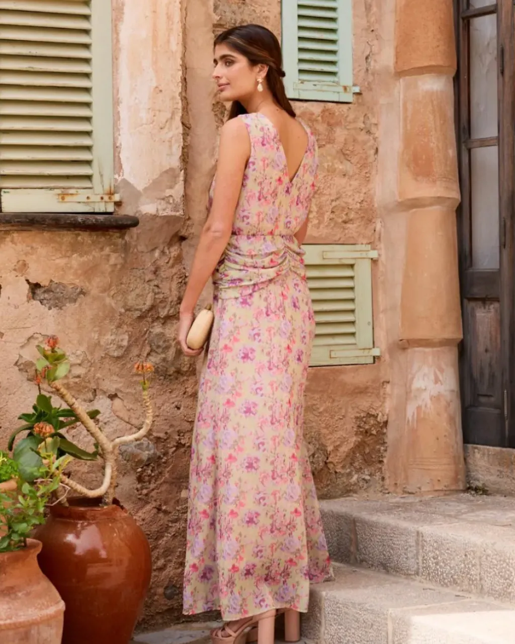 Polin et moi Maternidad*Vestido Flores Mariale Maquillaje