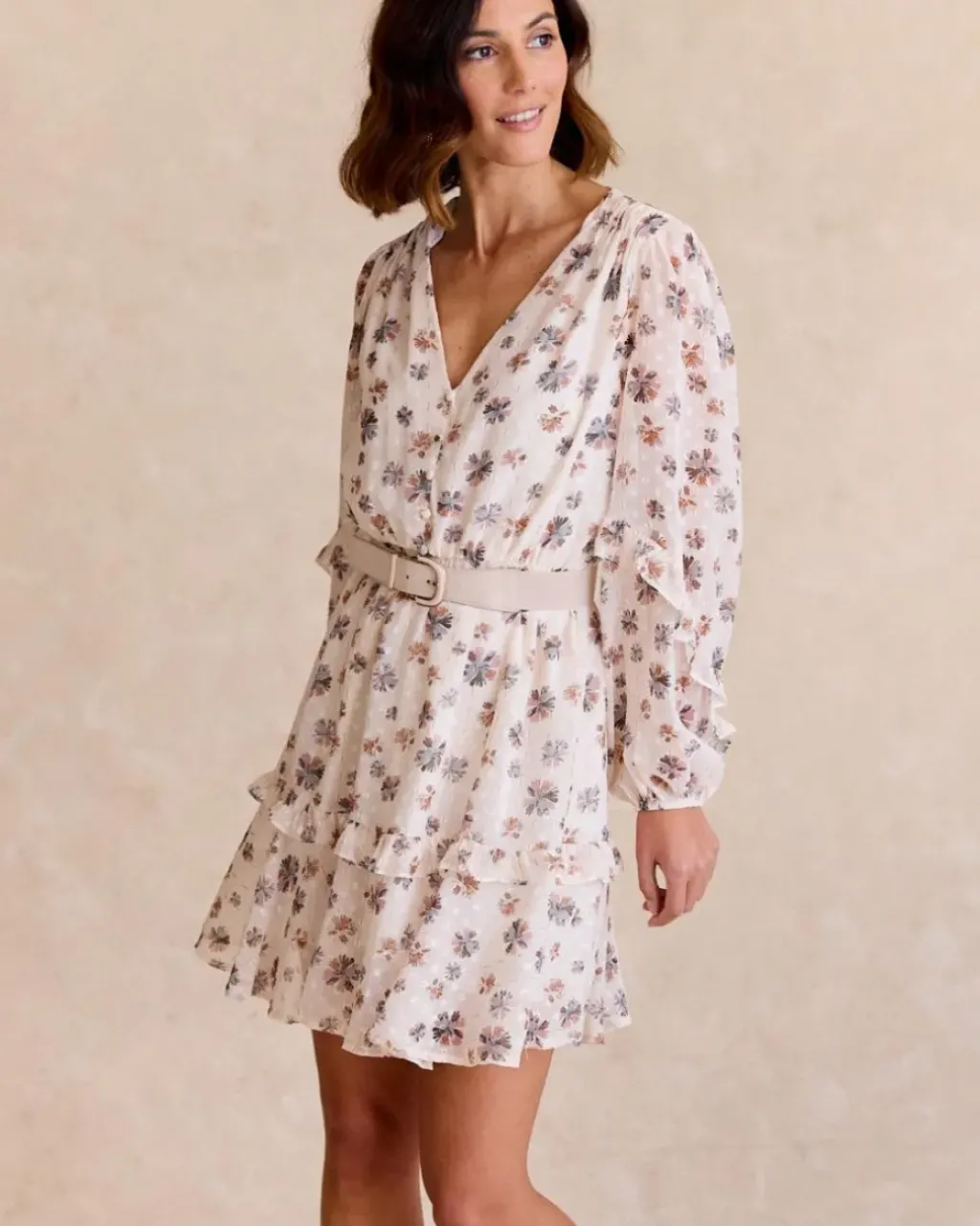 Polin et moi Vestidos Y Monos*Vestido Flores Thais Crudo