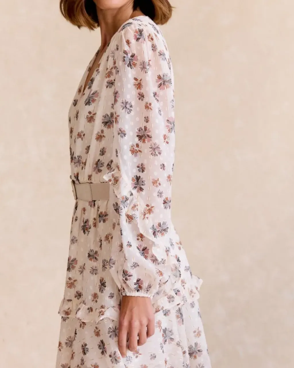 Polin et moi Vestidos Y Monos*Vestido Flores Thais Crudo