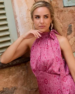 Polin et moi Maternidad*Vestido Halter Aigle Frambuesa