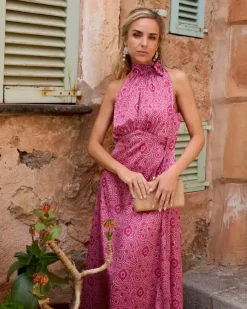 Polin et moi Maternidad*Vestido Halter Aigle Frambuesa