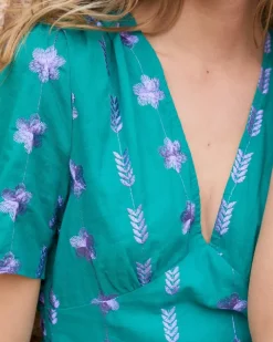 Polin et moi Vestidos Y Monos*Vestido Largo Bordado Rainelle Verdeesmeralda