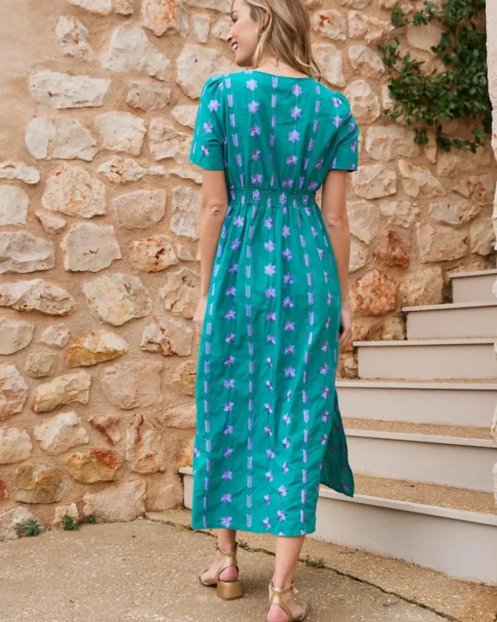 Polin et moi Vestidos Y Monos*Vestido Largo Bordado Rainelle Verdeesmeralda