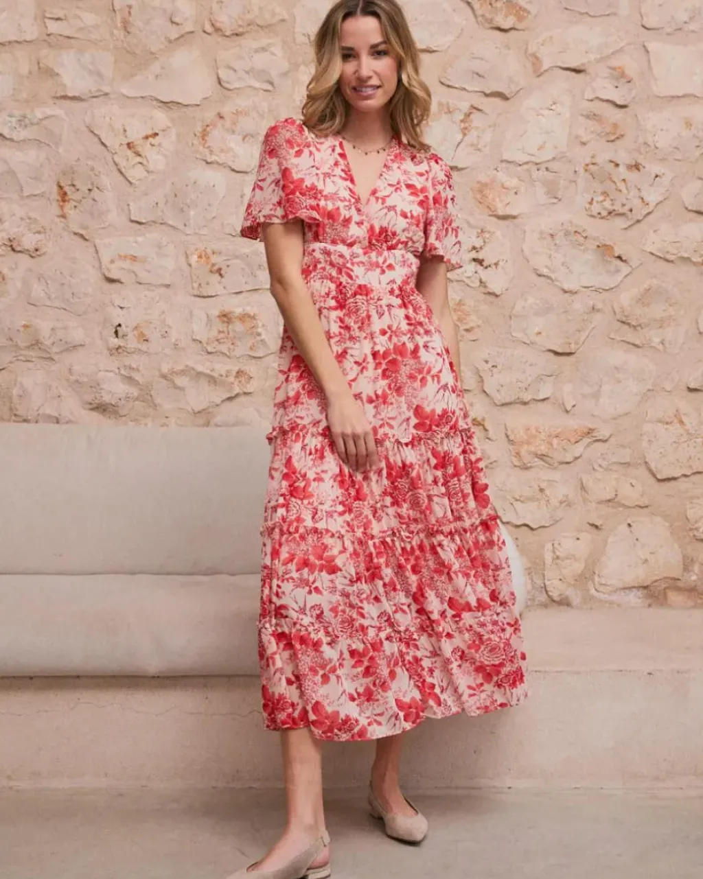 Polin et moi Maternidad|Vestidos Y Monos*Vestido Largo Grisselle coral