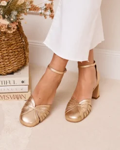 Polin et moi Zapatos De Tacón*Zapato Tacón Platonia Oro